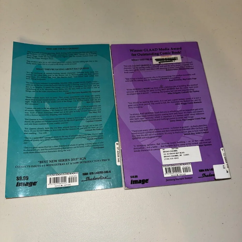 Rat Queens‎ Vol 1 & 2 Graphic Novel Set Kurtis J. Wiebe HC Image Comics